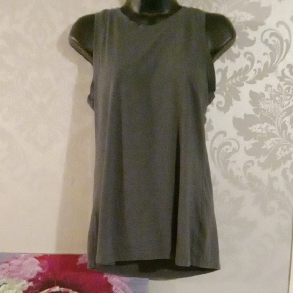 DSG Gray Relaxed Sleeveless Top